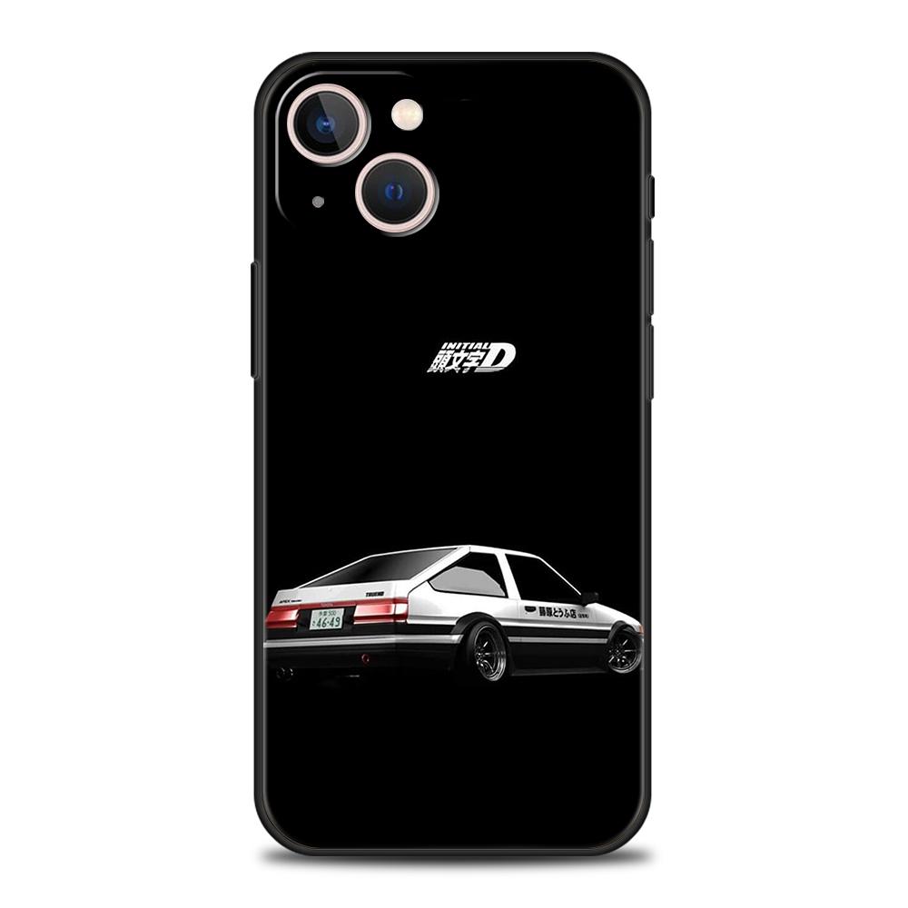 Чехол для телефона Initial D AE86 для iPhone 16 15 14 13 12 Pro Max 11 Pro Max 7 8 Plus XS XR Ударопрочный Мягкий чехол Capas Сумка ТПУ