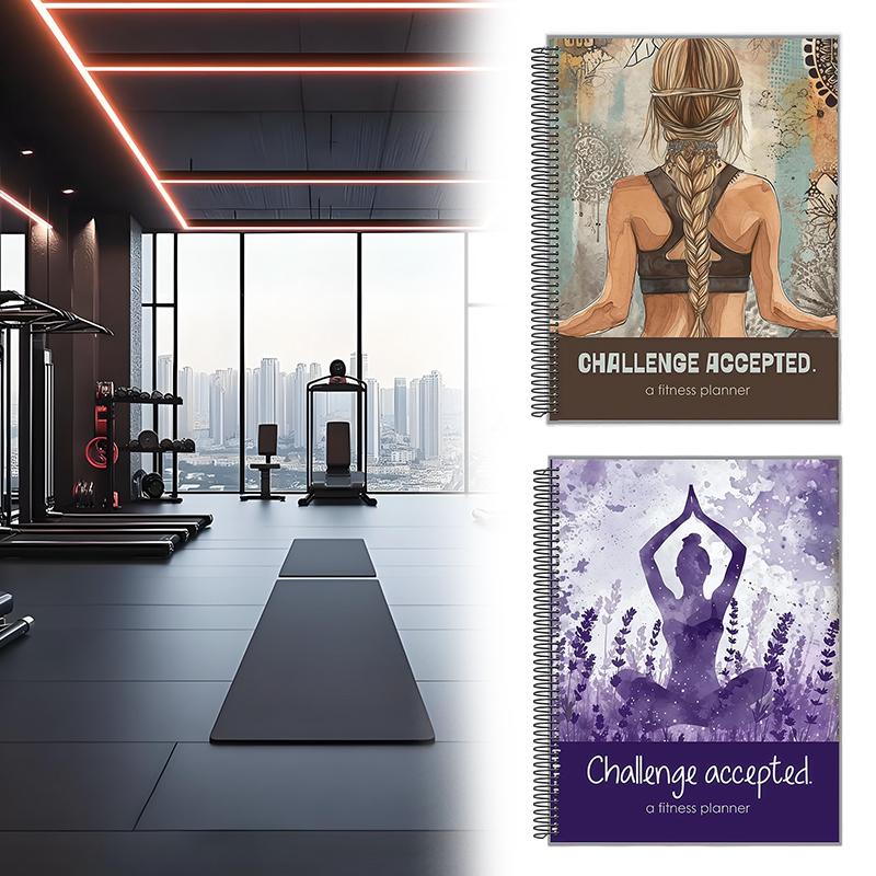 Планнер Challenge Accepted Fitness — 90-дневный журнал тренировок и питания для здоровья и благодарности, Вечерний планер для размышлений