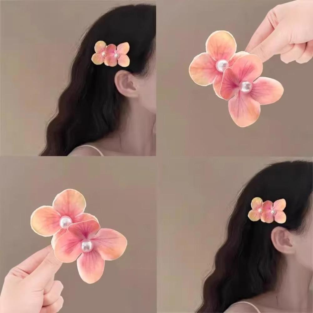 Orchid Flower Flower Hair Clip Pearl Bohemia Headwears New Orchid Hairpin  Girl