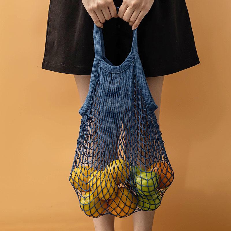 Портативные многоразовые пакеты для продуктов, сумка для фруктов и овощей, моющаяся хлопковая сетка, органический органайзер, сумка-тоут с короткой ручкой