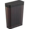 Rice Storage Container, 1-cup Capacity, Black, for Refrigerators, Approx. 18.5cm W X 8.5cm D X 24.5cm H, Tower Measuring Rice Storage, Slidin