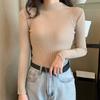 Sweater Women Autumn Winter Long Sleeve Half High Collar Slim Korean Bottoming Solid Casual Knitted Pullover Jumper 30972