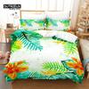 Комплект постельного белья с изображением красивых цветов, комплект пододеяльников с изображением листьев, мягкий, удобный, дышащий пододеяльник, декор для спальни и гостевой комнаты