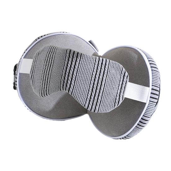 Подушка для шеи 2-в-1, дорожная подушка для шеи с маской для глаз, портативная подушка для поддержки шеи на молнии, снижает нагрузку на шею во время автомобильных поездок и длительных перелетов