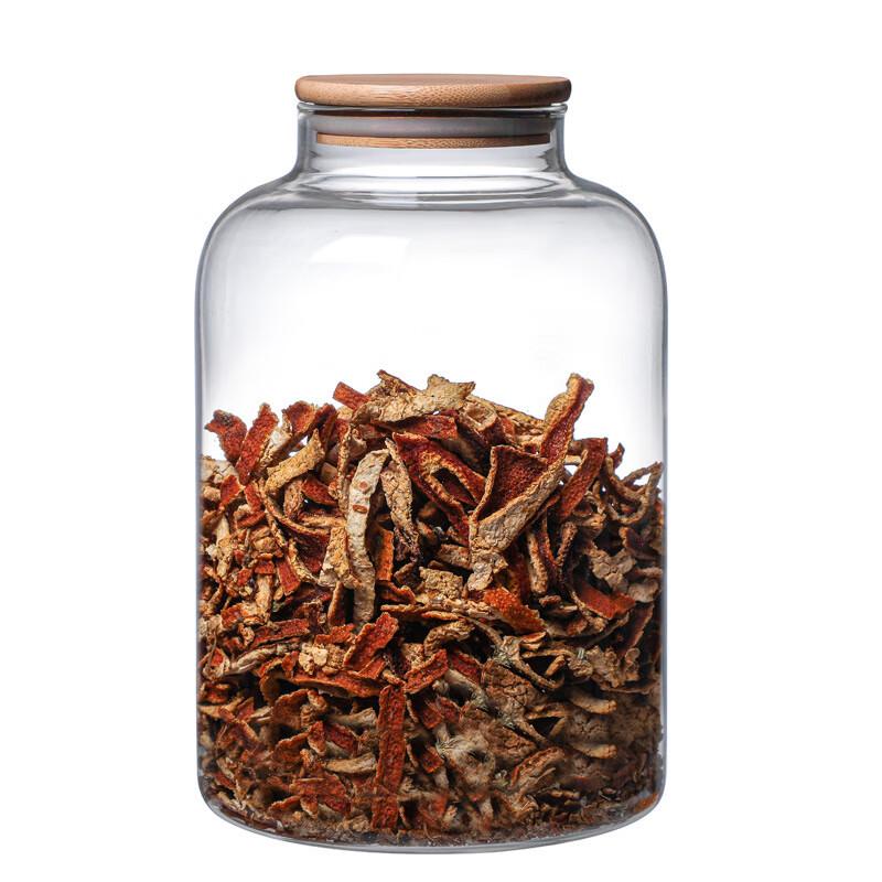 ZISIZ Большая стеклянная банка для хранения с бамбуковой крышкой