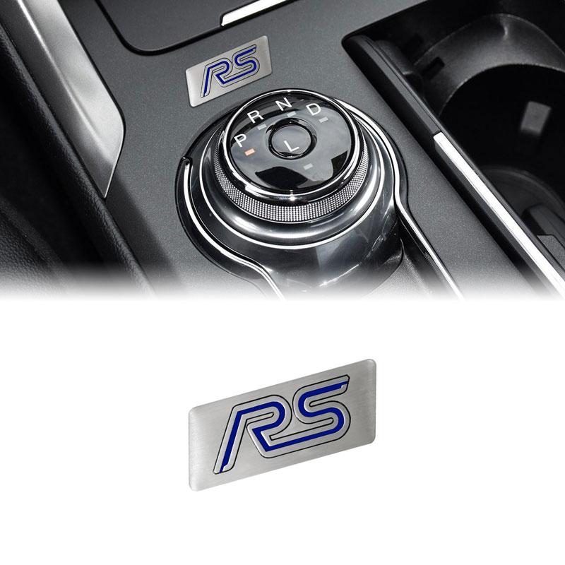 nlbn7 Car Styling RS/ST Logo Small Metal Sticker Emblem Car Steering Wheel Protection Badge Decal For Ford Focus MK3 Mk4 Fiesta Mondeo