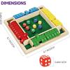 Игра в кости "Shut The Box", для 2-4 игроков, семейная, деревянная доска, настольные математические игры для взрослых, 8 кубиков, классическая настольная версия, игры для C