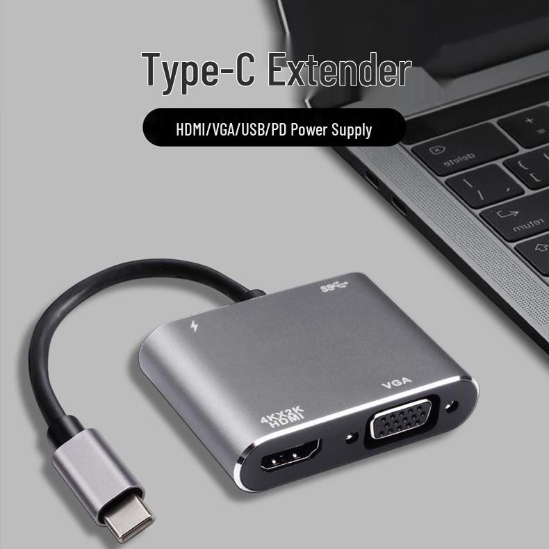 Док-станция USB-C на HDMI/VGA: Конвертер для зеркалирования экрана телефона на монитор
