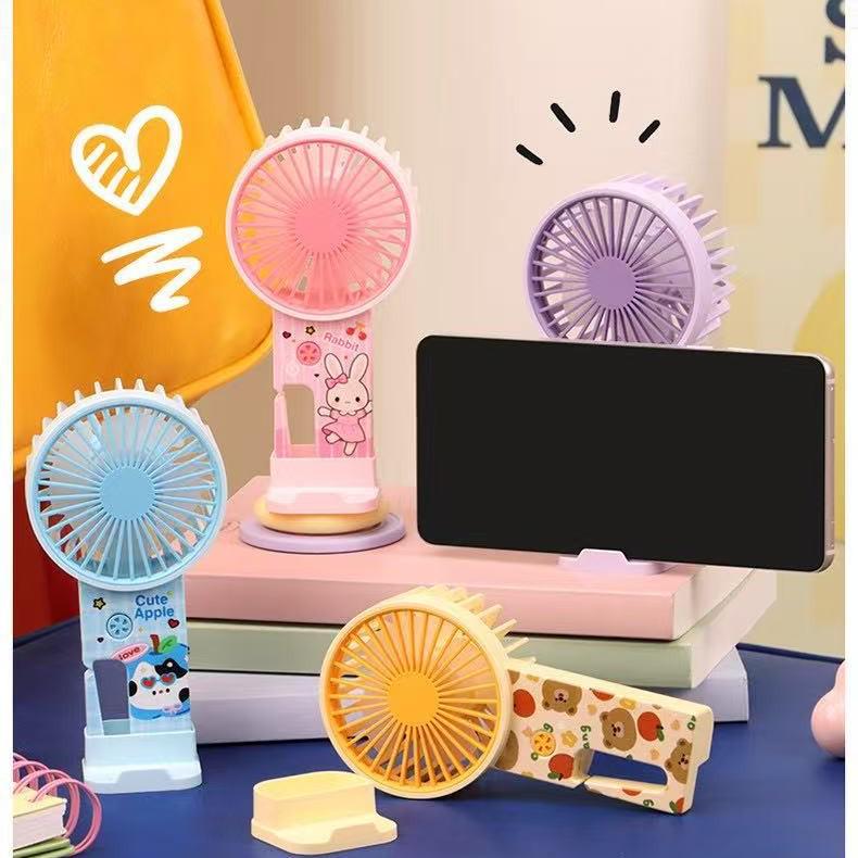 Summer Cartoon USB Rechargeable Mini Portable Fan