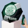 Celtic FC Manual Five Fold 8 Rib Umbrella Support Custom Text, Lightweight Travel Umbrella