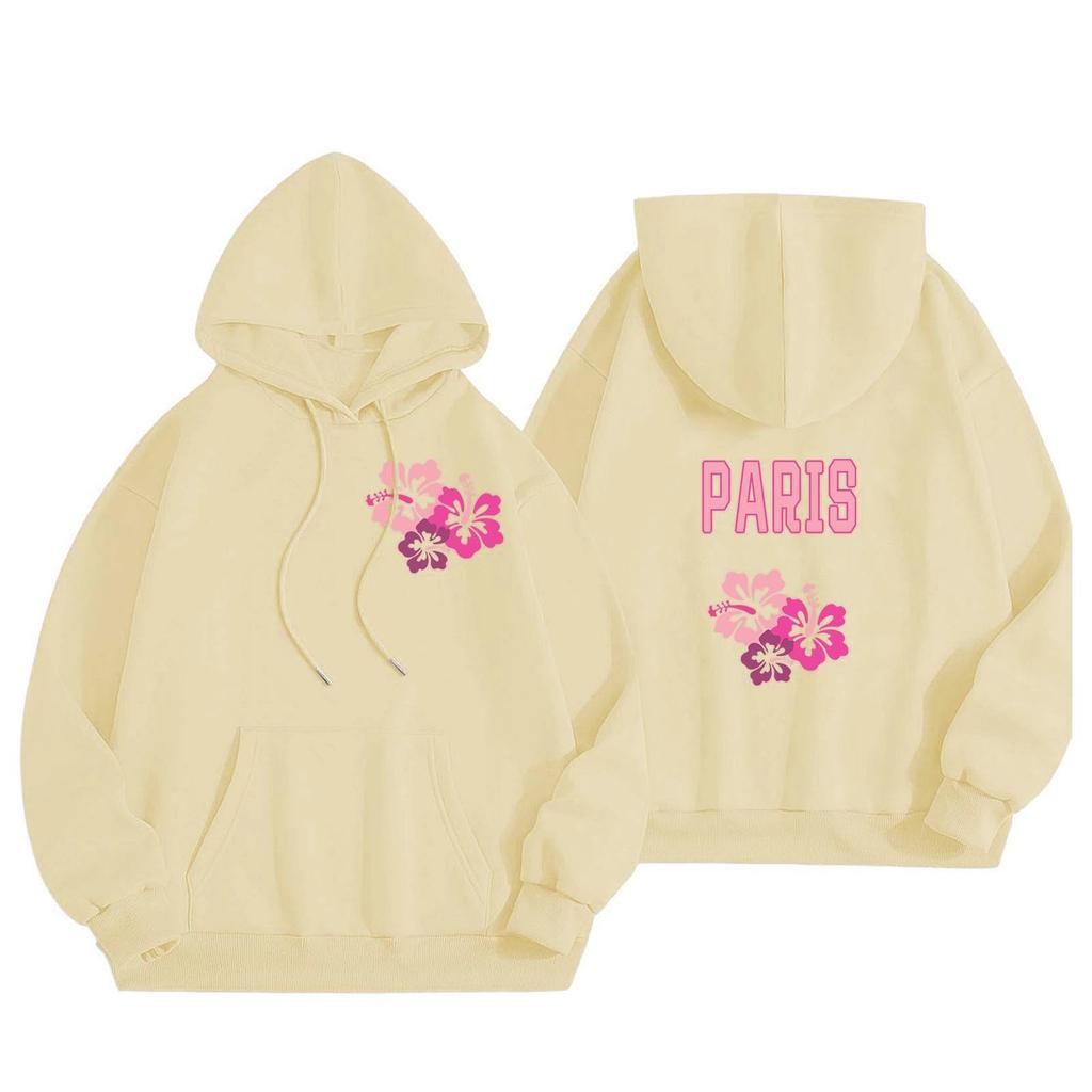 Женская спортивная рубашка с длинными рукавами, повседневная толстовка с капюшоном и карманом с надписью на шнурке