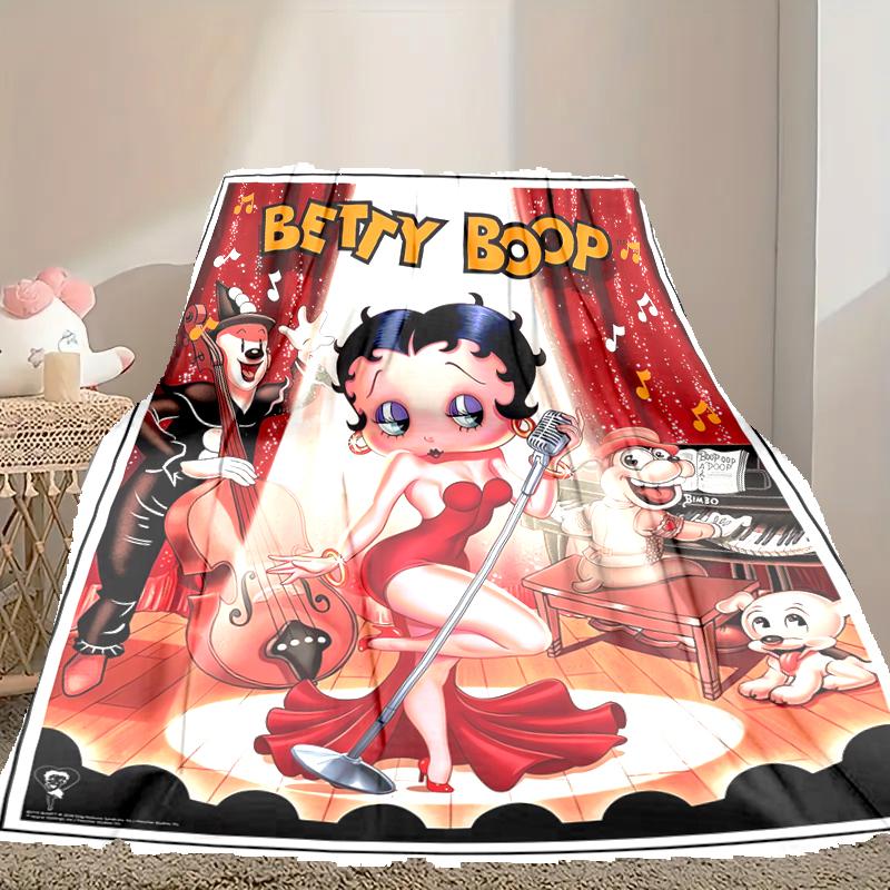 1pc Betty Boop Blanket, Cozy Printed Throw Blanket, A Heartfelt Gift for Your Family and Friends