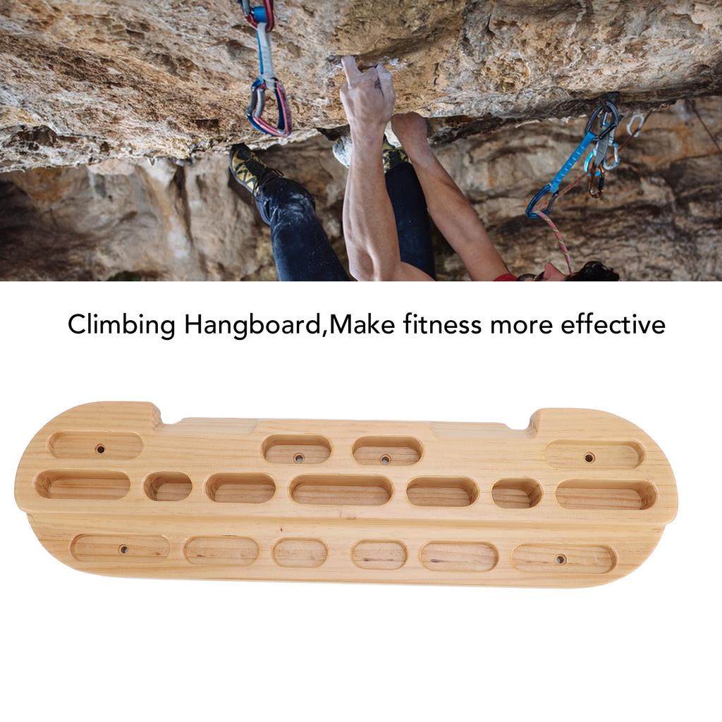 Climbing Fingerboard Wooden Hangboard Portable Climbing Pull Up Bar Grip Strengthener for Rock Climbing Training