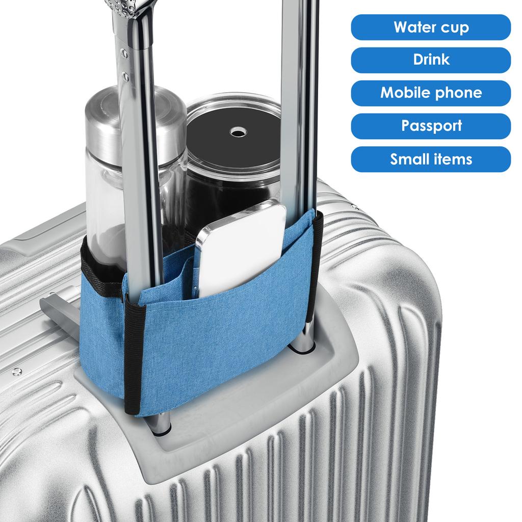 Travel Luggage Cup Holder Durable Suitcase Drink Bag with Drawstring Portable Milk Tea Coffee Mugs Holder for Flight Attendant