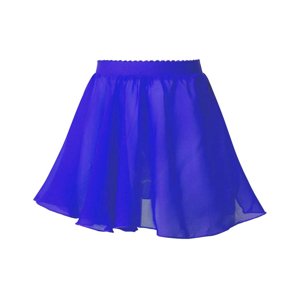 Kids Girls Ballet Dance Skirt Pure Color Elastic Waistband Chiffon Veil Skirt for Dance Wear