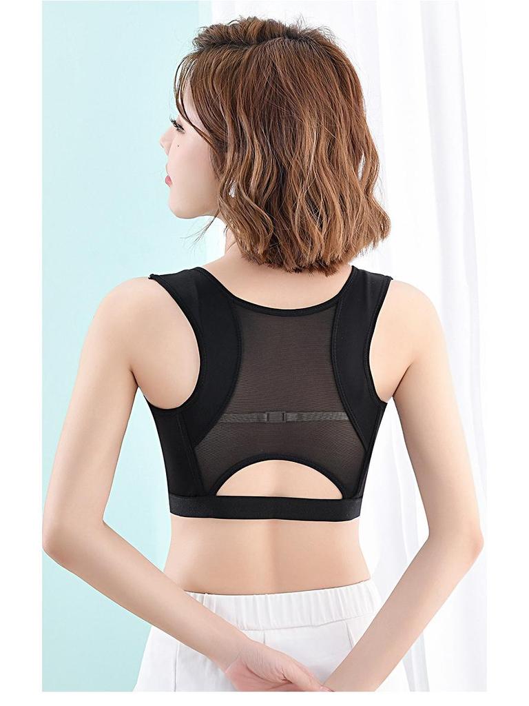 Adjustable Underwire Bra for Back Shaping, Breast Lift, Underarm Fat Reduction, and Body Contouring with Hook-and-Eye Closure