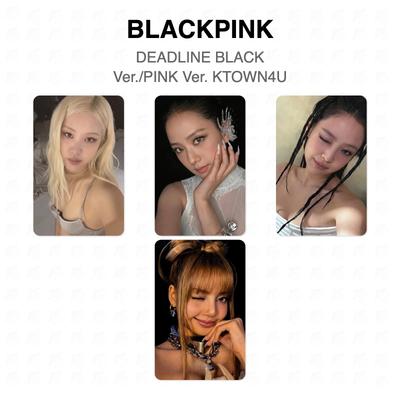 BLACKPINK ДЕДЛАЙН Черная версия/Розовая версия. Официальная фотокарточка KTown4U