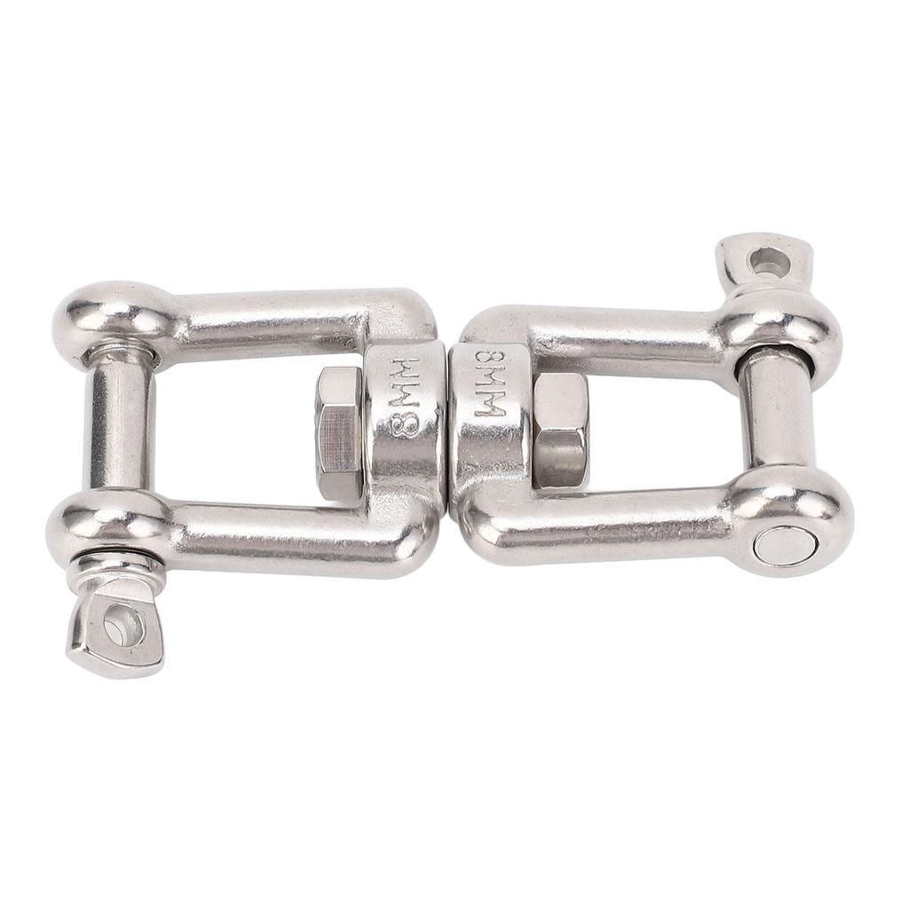 Двусторонний вертлюжный такелажный карабин из нержавеющей стали, 8-образное кольцо-соединитель, морское устройство для судов, лодок, яхт, 8 мм, нагрузка