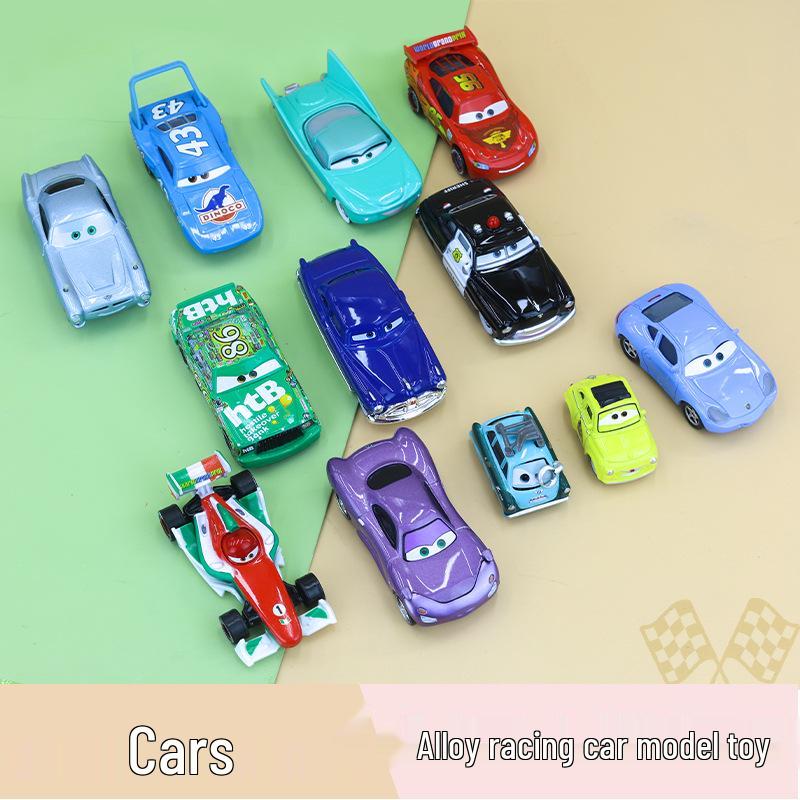 Набор машинок Pixar Cars из сплава: Модели МакКуина, Мэтра, Салли, Шерифа
