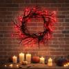 Хэллоуин Украшение Венок Светящиеся Аксессуары Украшения Жуткая Вечеринка Со Светящейся Гирляндой Для Стены Входной Двери
