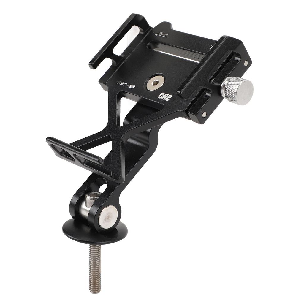 Bicycle Stem Phone Mount Aluminum Alloy Anti Slip Width Adjustable Rotatable 360 Degrees Bike Stem