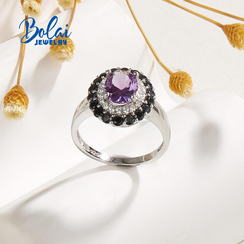 925 Sterling Silver Chic Ring with Created Alexander Color Change Stone Fine Jewelry for Women Wife Mom Nice Birthday Gift