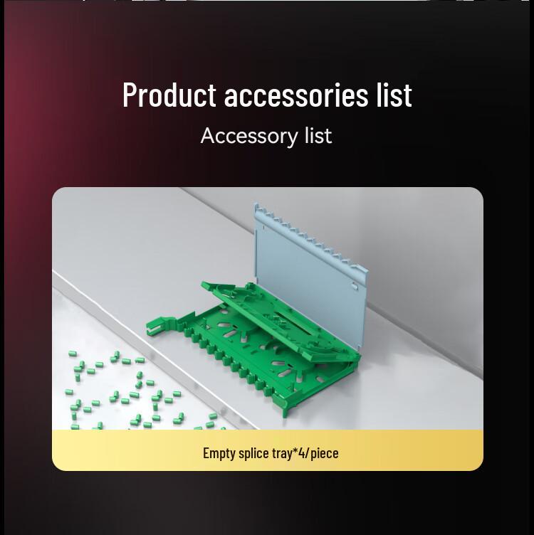 HAILE 48-Port 3U 19-Inch ODF Fiber Optic Distribution Frame with Empty Splice Tray