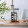 Square Three Sided Jewelry Storage Rack Disassembly Wooden Base Hair Ring Earrings Storage Bracelet Necklace Display Rack