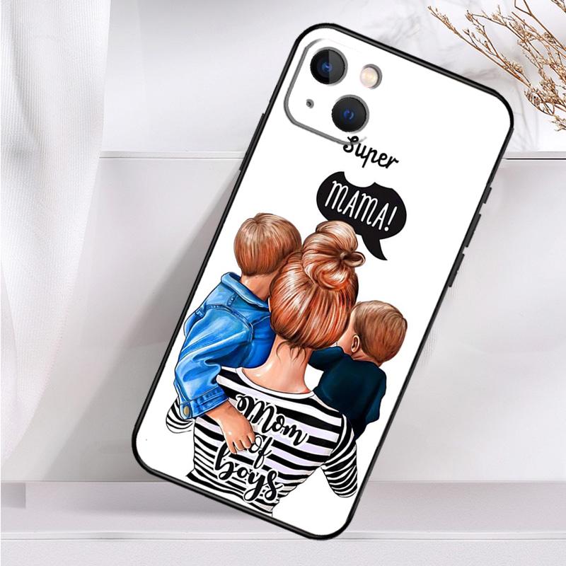 Модный чехол для телефона Super Mom для iPhone 14 13 12 11 16 15 Pro Max Plus Mini 7 8 X XR XS Max мягкий чехол