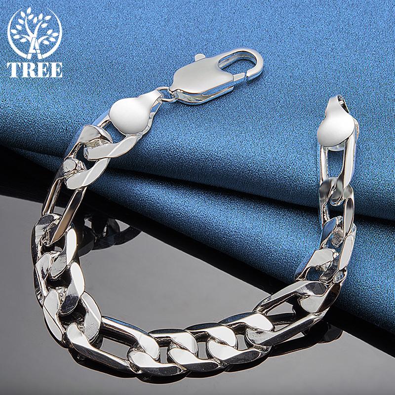 Ювелирные изделия из стерлингового серебра 925 пробы с боковой цепочкой диаметром 12 мм