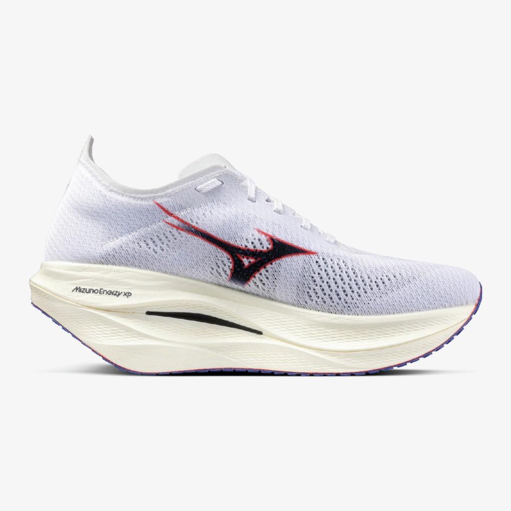 Mizuno Wave Rebellion Pro 3 Running Shoes, White/Navy/Pink, Size 28.0 cm, 2E