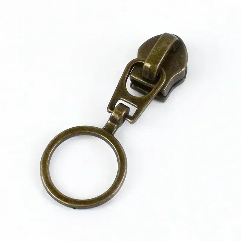 Meetee 5-20 шт. 5# Слайдер для нейлоновых молний, головка молнии из цинкового сплава, декор, бронзовый пуллер для молний, аксессуары для шитья куртки, пальто