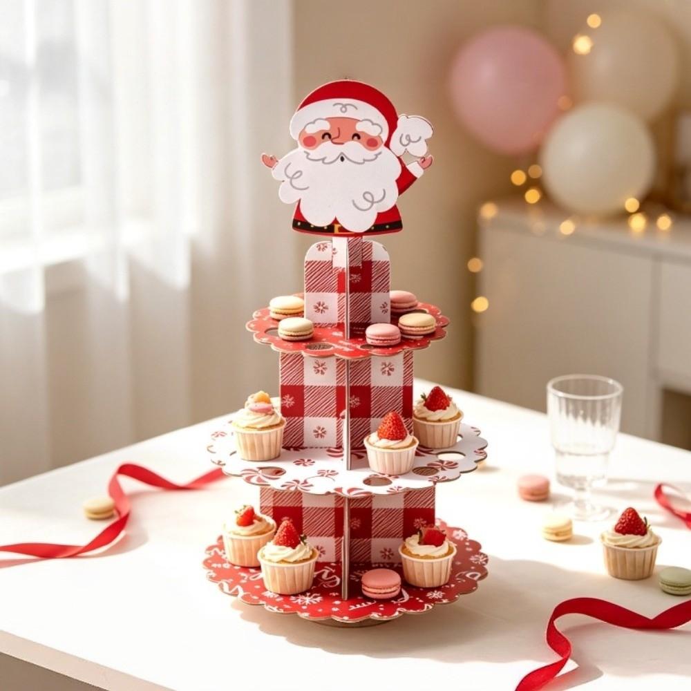3 Tier Dessert Display Holder Detachable Design Cake Display Rack Christmas Party Supplies