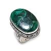 Малахит Драгоценный Камень 925 Стерлинговое Серебро Подарок Ювелирное Изделие Кольцо Размер 8