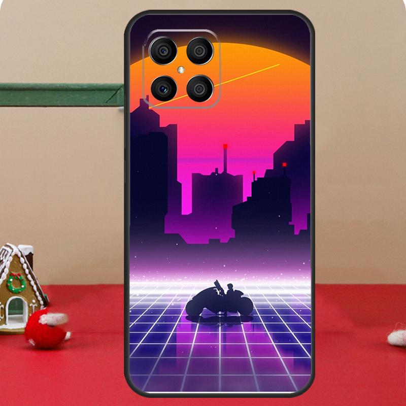 Синтвейв 80-х Ретро Неон вэйпорвейв Чехол Для Honor Magic 8 Pro 6 7 Lite Honor 400 200 50 70 X8c X8b X9a X9b X9c X9d Win RT Coque