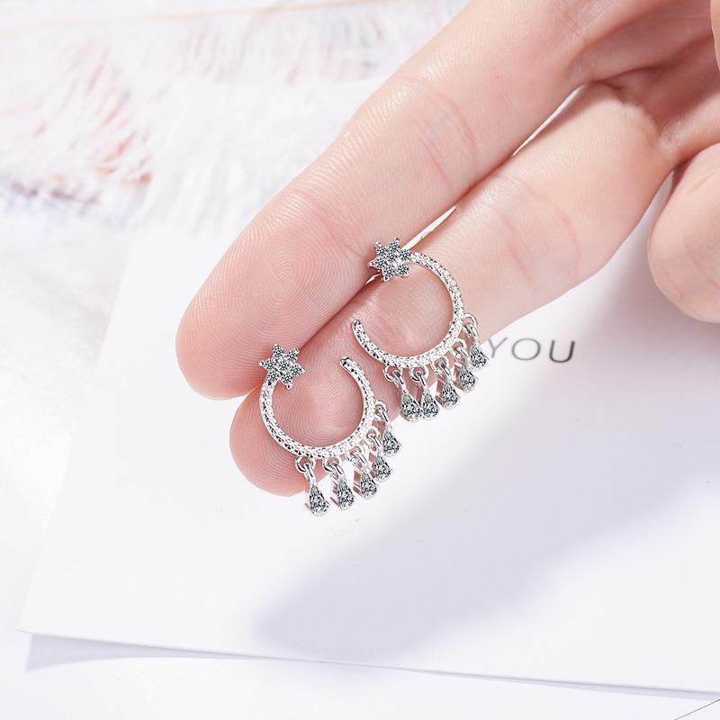 Женские серьги из медного сплава с цирконом Lindon - Серьги-подвески в подарок на свадебную вечеринку