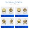 Electric Water Heater Drain Outlet Nut, Copper Nut, Universal 1/2 Inch, 3/4 Inch, 1 Inch, 2 Inch, Electroplated Screw, Magnesium Rod Accessories