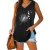 Women Fashion V Neck Tank Top Summer Casual Printed Sleeveless Top