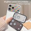 3D HD Цвет Блеск Глиттер Защита Камеры Для iPhone 17 Pro Max 17 Pro Защита от царапин Полное покрытие Линзы Закаленное стекло "Улучшить защиту линзы камеры"