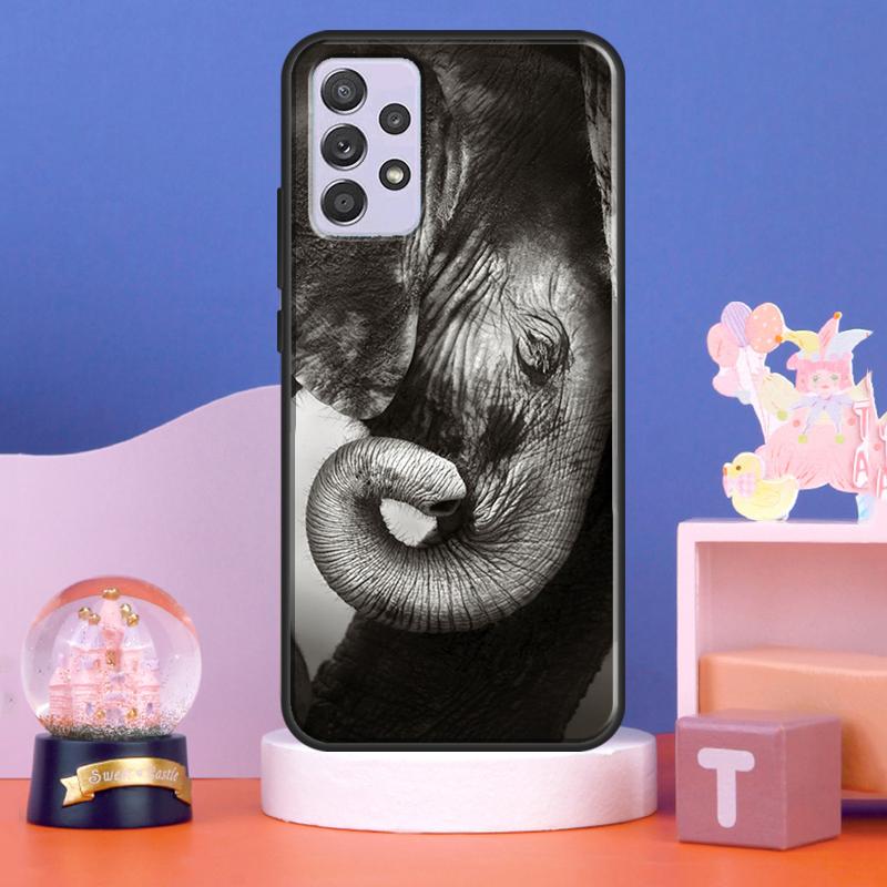 Wild Elephant Head Case For Samsung Galaxy A15 A35 A55 A56 A06 A16 A26 A36 A32 A52 A13 A33 A53 A14 A34 A54 A17
