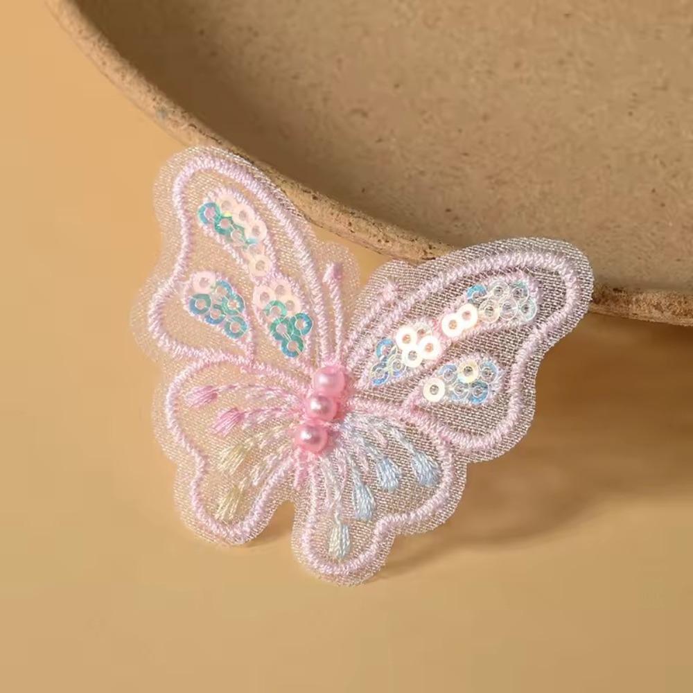 3D Пайетки Бабочка Вышитые Нашивки Однослойная Нашивка для Шитья Одежды Свадебные Аксессуары для Волос