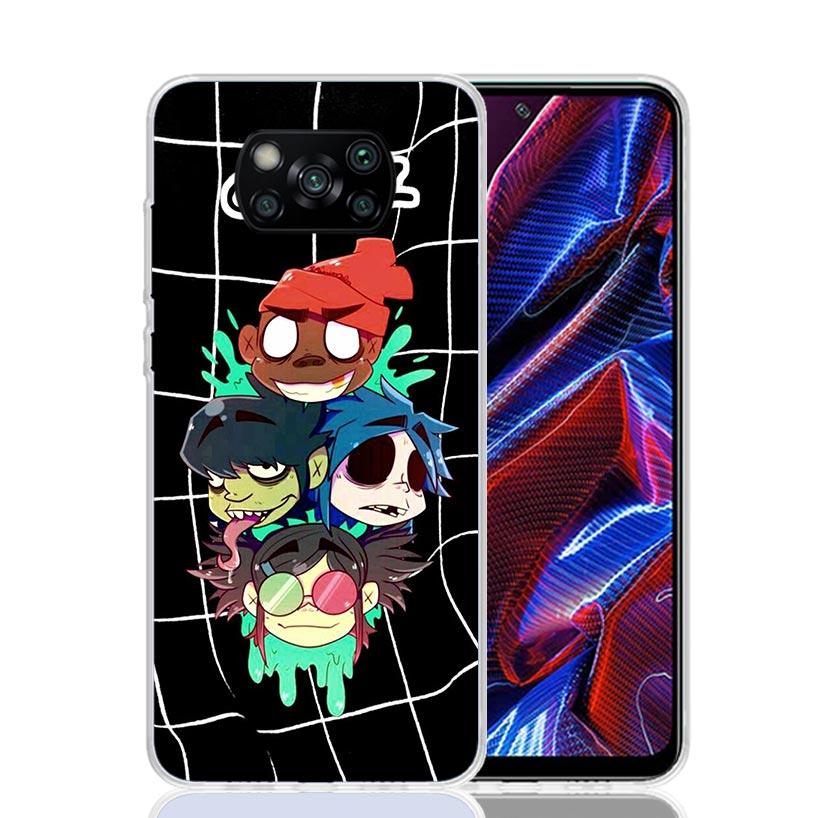 Gorillaz Anime Phone Case For Xiaomi Poco F7 Ultra X7 X6 Pro X5 Redmi 15 15C 13 13C 12 12C 10 10A 10C 9 9A 9C 9T Shell Poco X7 X