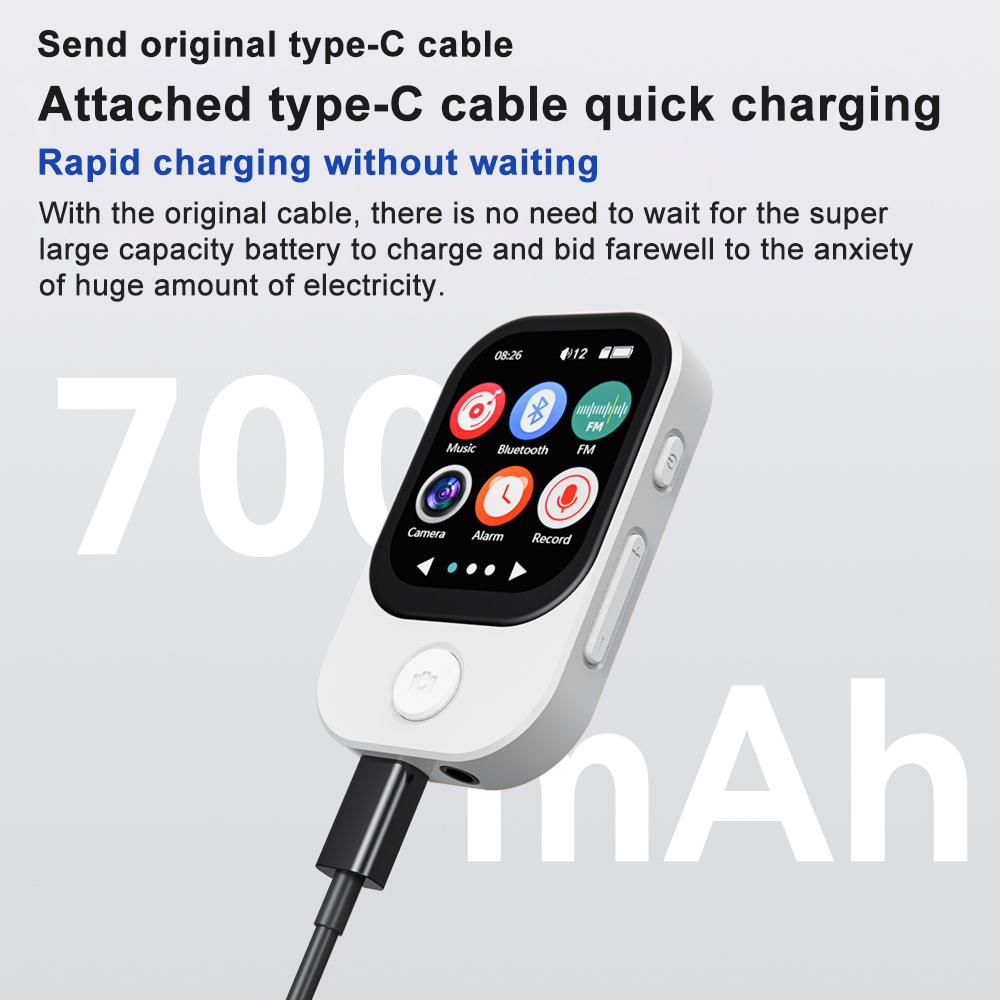 MP3-плеер Bluetooth 5.4 Walkman Hi-Fi звук MP3-плеер Камера Спортивный Walkman с FM-радио Записью Сделать снимок