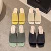 Women Slippers  Closed Toe Comfort Slippers Women Fashion Outdoor Sandals Women Medium Heel Slippers 2024