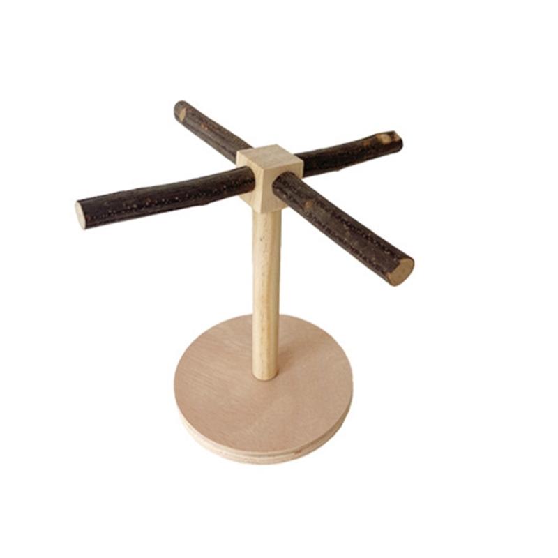 Деревянная жердочка для птиц, вращающаяся молярная подставка для попугаев, припасы для корелл, жердочки-скребки для маленьких и средних попугаев