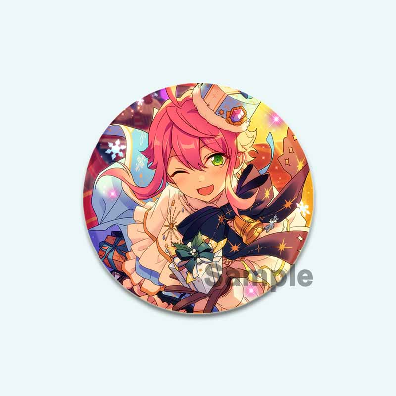 32/44/58mm Anime Collection Ensemble Stars Tinplate Pin Round Cartoon Snap-in Brooches for Backpack Accessories Badge Handmade Decoration