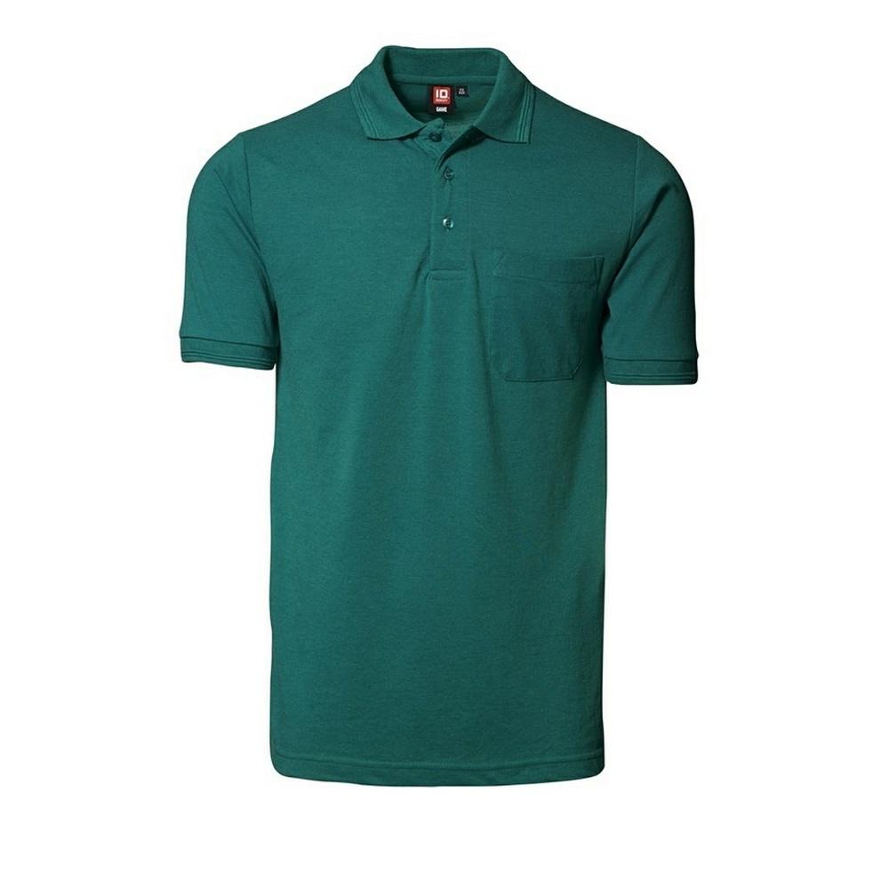 ID Mens Classic Short Sleeve Pique Regular Fitting Polo Shirt With Pocket