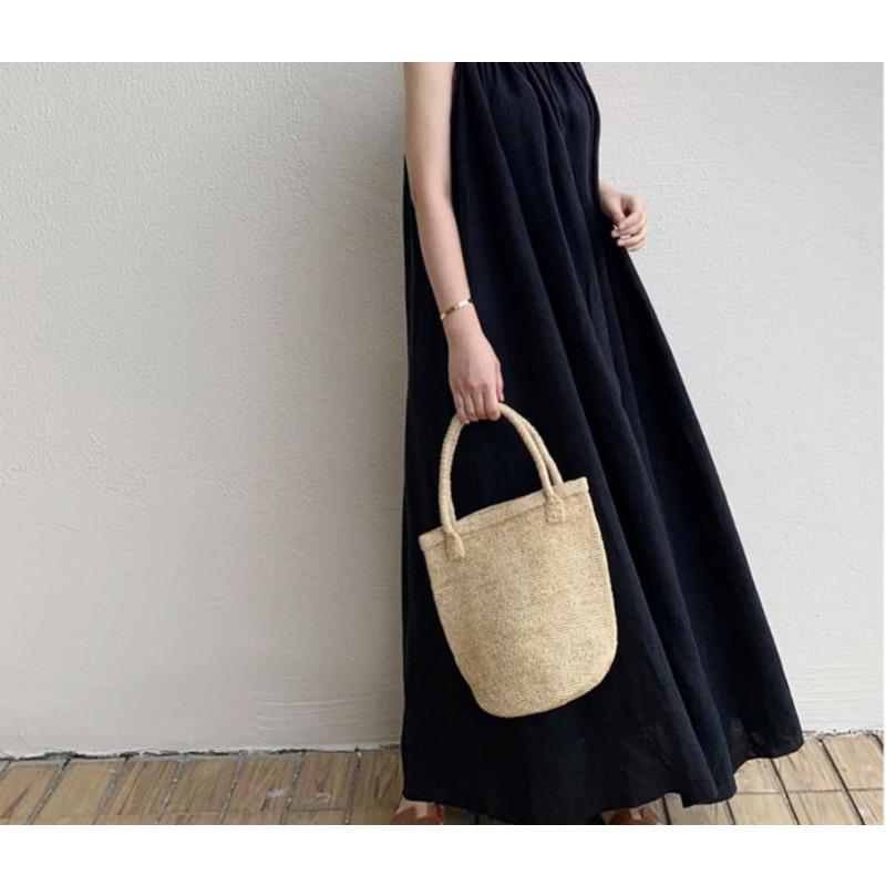 Простое платье Летнее платье-комбинация без рукавов Длинное праздничное платье