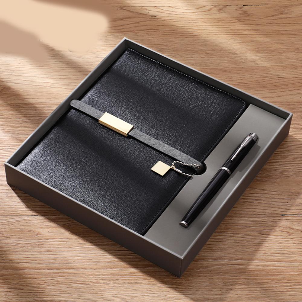 (Логотип можно выгравировать) Деловой блокнот А5 с пряжкой, студенческий блокнот, блокнот для записей встреч с подарочной коробкой, ежедневник, предметный блокнот