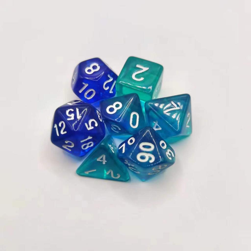 7 шт./лот, многогранные игральные кости из смолы D&D D4 D6 D8 D10 D% D12 D20, многогранные игральные кости TRPG, настольные игры
